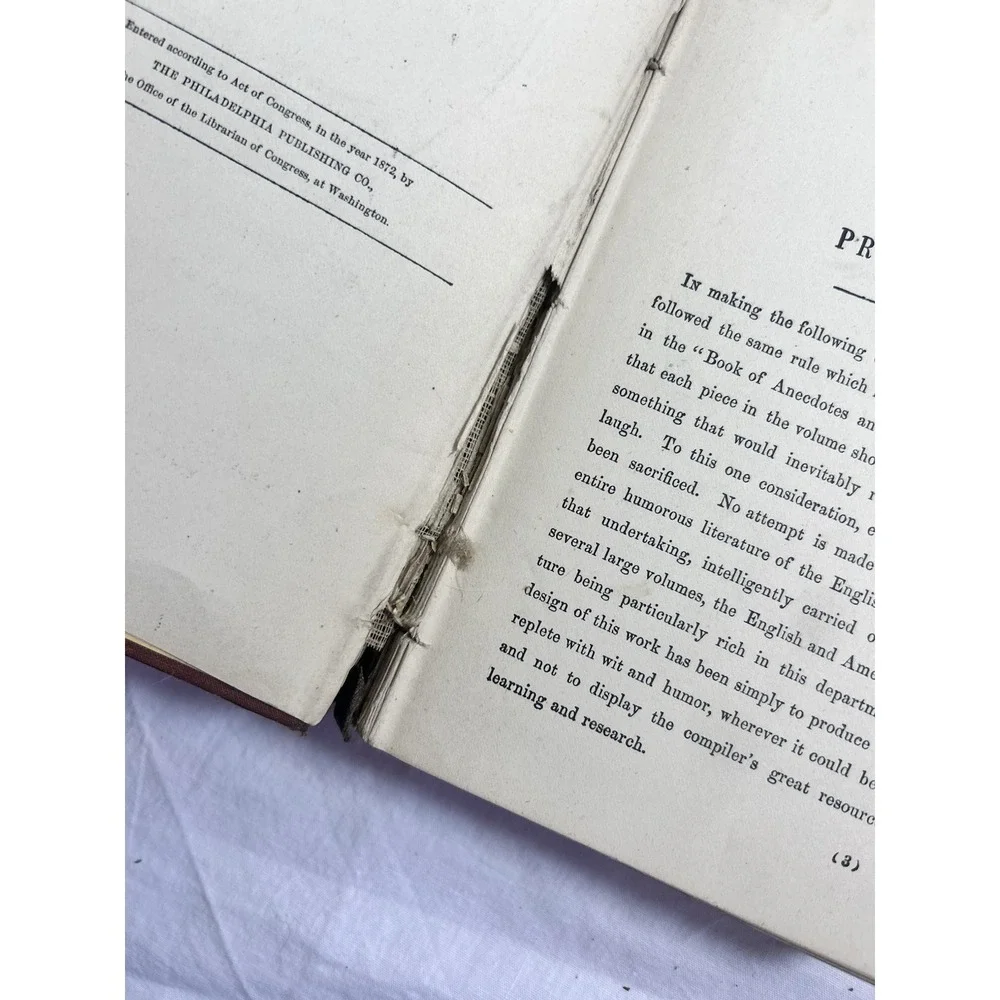 Wit And Humor For The Household 1883  Antique Book